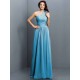 Charming One Shoulder Pleats Sleeveless Long Chiffon Bridesmaid Dresses