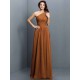 Charming One Shoulder Pleats Sleeveless Long Chiffon Bridesmaid Dresses