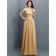 Charming One Shoulder Pleats Sleeveless Long Chiffon Bridesmaid Dresses