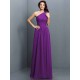 Charming One Shoulder Pleats Sleeveless Long Chiffon Bridesmaid Dresses