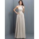 Charming One Shoulder Pleats Sleeveless Long Chiffon Bridesmaid Dresses