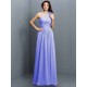 Charming One Shoulder Pleats Sleeveless Long Chiffon Bridesmaid Dresses