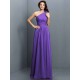 Charming One Shoulder Pleats Sleeveless Long Chiffon Bridesmaid Dresses
