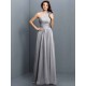 Charming One Shoulder Pleats Sleeveless Long Chiffon Bridesmaid Dresses