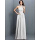 Charming One Shoulder Pleats Sleeveless Long Chiffon Bridesmaid Dresses