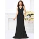Mermaid Gorgeous V-neck Hand-Made Flower Sleeveless Long Chiffon Bridesmaid Dresses