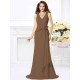 Mermaid Gorgeous V-neck Hand-Made Flower Sleeveless Long Chiffon Bridesmaid Dresses