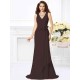 Mermaid Gorgeous V-neck Hand-Made Flower Sleeveless Long Chiffon Bridesmaid Dresses
