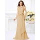 Mermaid Gorgeous V-neck Hand-Made Flower Sleeveless Long Chiffon Bridesmaid Dresses