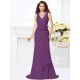 Mermaid Gorgeous V-neck Hand-Made Flower Sleeveless Long Chiffon Bridesmaid Dresses
