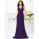 Mermaid Gorgeous V-neck Hand-Made Flower Sleeveless Long Chiffon Bridesmaid Dresses