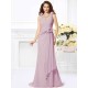 Mermaid Gorgeous V-neck Hand-Made Flower Sleeveless Long Chiffon Bridesmaid Dresses