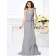 Mermaid Gorgeous V-neck Hand-Made Flower Sleeveless Long Chiffon Bridesmaid Dresses