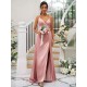 Beautiful Ruched V-neck Sleeveless Bridesmaid Dresses
