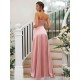 Beautiful Ruched V-neck Sleeveless Bridesmaid Dresses