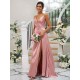 Beautiful Ruched V-neck Sleeveless Bridesmaid Dresses