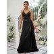 Beautiful Ruched V-neck Sleeveless Bridesmaid Dresses