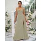 Beautiful Ruched V-neck Sleeveless Bridesmaid Dresses