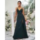 Beautiful Ruched V-neck Sleeveless Bridesmaid Dresses