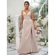 Beautiful Ruched V-neck Sleeveless Bridesmaid Dresses