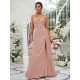 Beautiful Ruched V-neck Sleeveless Bridesmaid Dresses