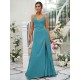 Beautiful Ruched V-neck Sleeveless Bridesmaid Dresses