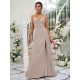 Beautiful Ruched V-neck Sleeveless Bridesmaid Dresses