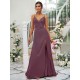 Beautiful Ruched V-neck Sleeveless Bridesmaid Dresses