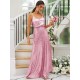 Modern Ruched Sequins Straps Sleeveless Bridesmaid Dresses
