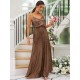 Modern Ruched Sequins Straps Sleeveless Bridesmaid Dresses
