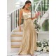 Modern Ruched Sequins Straps Sleeveless Bridesmaid Dresses