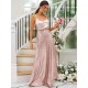 Modern Ruched Sequins Straps Sleeveless Bridesmaid Dresses