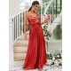 Modern Ruched Sequins Straps Sleeveless Bridesmaid Dresses
