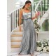 Modern Ruched Sequins Straps Sleeveless Bridesmaid Dresses