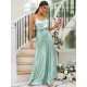 Modern Ruched Sequins Straps Sleeveless Bridesmaid Dresses