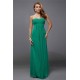 Charming Strapless Sleeveless Ruffles Long Chiffon Bridesmaid Dresses