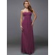 Charming Strapless Sleeveless Ruffles Long Chiffon Bridesmaid Dresses