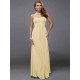 Charming Strapless Sleeveless Ruffles Long Chiffon Bridesmaid Dresses