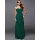 Charming Strapless Sleeveless Ruffles Long Chiffon Bridesmaid Dresses