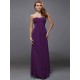 Charming Strapless Sleeveless Ruffles Long Chiffon Bridesmaid Dresses