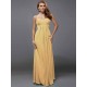 Charming Strapless Sleeveless Ruffles Long Chiffon Bridesmaid Dresses