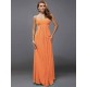 Charming Strapless Sleeveless Ruffles Long Chiffon Bridesmaid Dresses