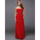 Charming Strapless Sleeveless Ruffles Long Chiffon Bridesmaid Dresses