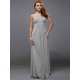 Charming Strapless Sleeveless Ruffles Long Chiffon Bridesmaid Dresses
