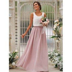 Amazing Chiffon Ruffles Scoop Sleeveless Bridesmaid Dresses