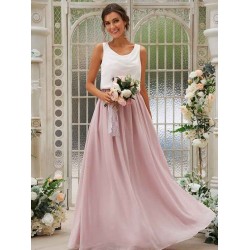 Amazing Chiffon Ruffles Scoop Sleeveless Bridesmaid Dresses