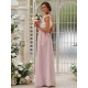 Amazing Chiffon Ruffles Scoop Sleeveless Bridesmaid Dresses