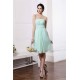 Charming Strapless Sleeveless Pleats Short Chiffon Bridesmaid Dresses