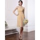 Charming Strapless Sleeveless Pleats Short Chiffon Bridesmaid Dresses