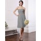 Charming Strapless Sleeveless Pleats Short Chiffon Bridesmaid Dresses